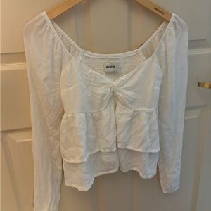 Hollister White babydoll top